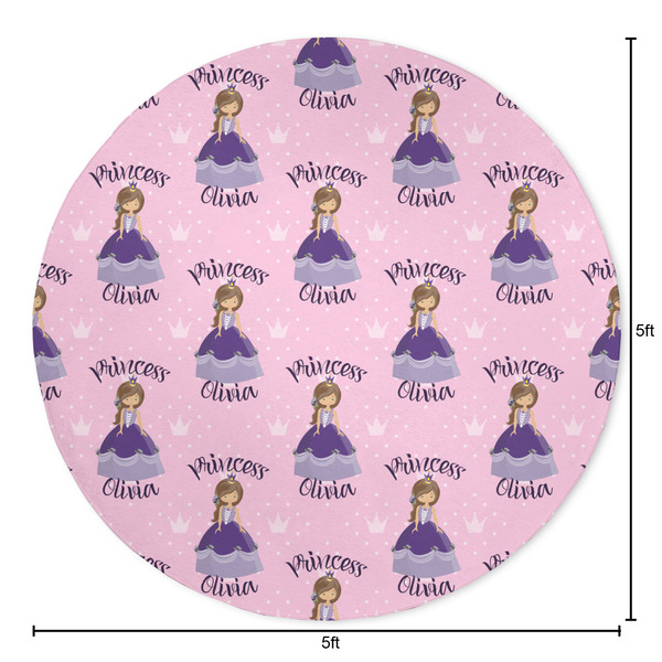 Custom Princess Round Area Rug - Size
