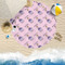 Custom Princess Round Beach Towel Lifestyle