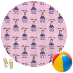 Custom Princess Round Beach Towel (Personalized)