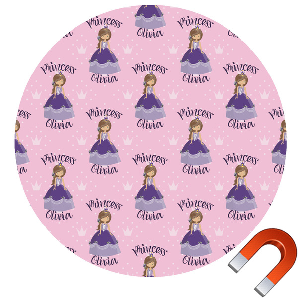 Custom Custom Princess Round Car Magnet - 10" (Personalized)