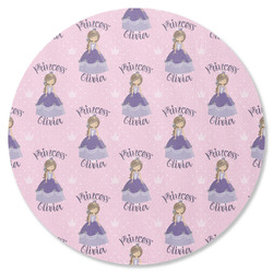 Custom Princess Round Rubber Backed Coaster (Personalized)