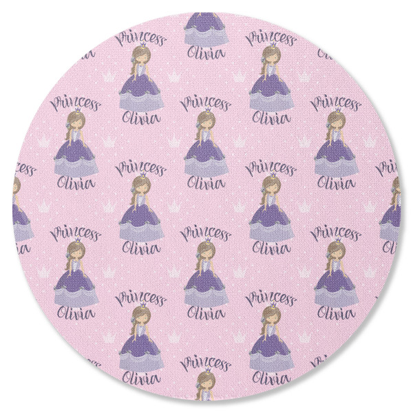 Custom Custom Princess Round Rubber Backed Coaster (Personalized)