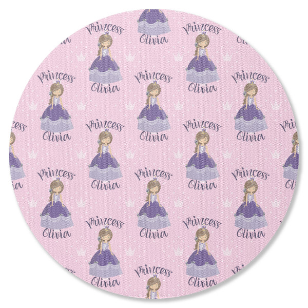 Custom Custom Princess Round Rubber Backed Coaster (Personalized)