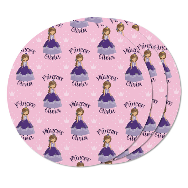 Custom Princess Round Fridge Magnet - THREE