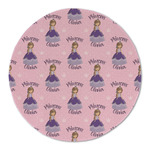 Custom Princess Round Linen Placemat - Single Sided (Personalized)