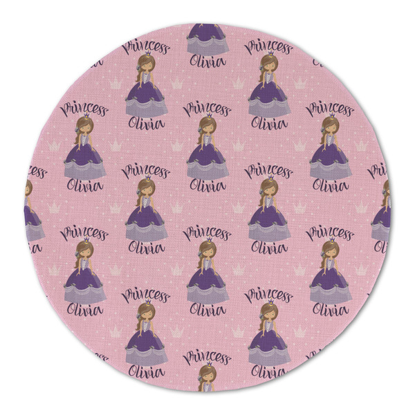 Custom Custom Princess Round Linen Placemat - Single Sided (Personalized)
