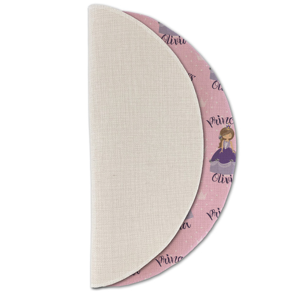 Custom Princess Round Linen Placemats - HALF FOLDED (single sided)