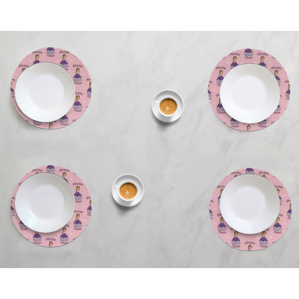 Custom Princess Round Linen Placemats - LIFESTYLE (set of 4)
