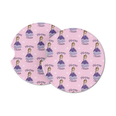 Custom Princess Sandstone Car Coasters (Personalized)