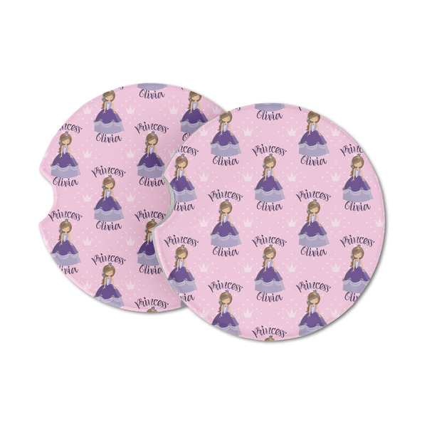 Custom Custom Princess Sandstone Car Coasters - Set of 2 (Personalized)