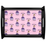 Custom Princess Black Wooden Tray - Large (Personalized)
