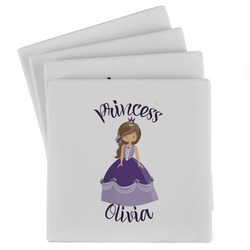 Custom Princess Absorbent Stone Coasters - Set of 4 (Personalized)