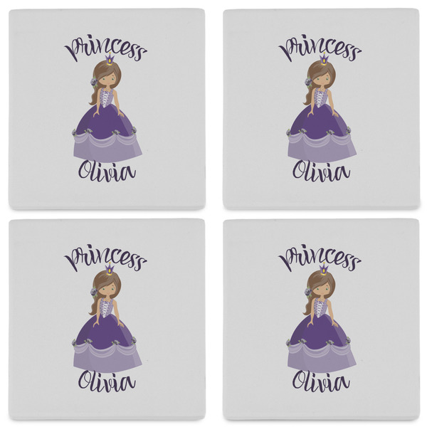 Custom Princess Set of 4 Sandstone Coasters - See All 4 View