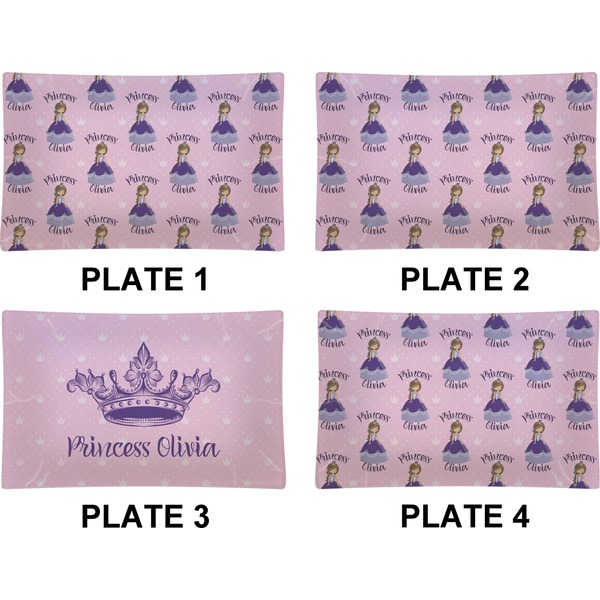 Custom Princess Set of Rectangular Dinner Plates (Approval)