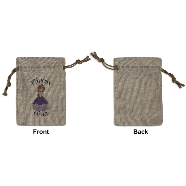 Custom Princess Small Burlap Gift Bag - Front Approval