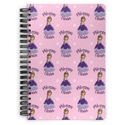 Custom Princess Spiral Notebook - 7x10 w/ Name All Over