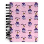Custom Princess Spiral Notebook - 5x7 w/ Name All Over