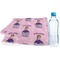 Custom Princess Sports Towel Folded with Water Bottle