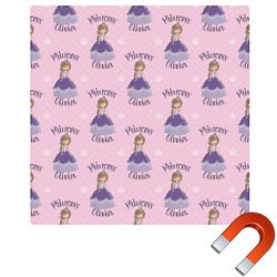 Custom Princess Square Car Magnet - 6" (Personalized)