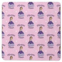 Custom Princess Square Rubber Backed Coaster (Personalized)