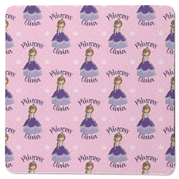 Custom Princess Square Coaster Rubber Back - Single
