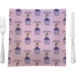 Custom Princess 9.5" Glass Square Lunch / Dinner Plate- Single or Set of 4 (Personalized)