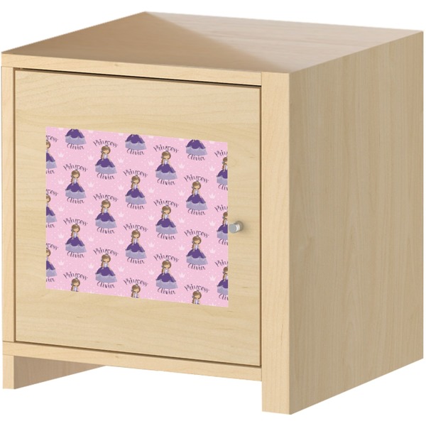 Custom Princess Square Wall Decal on Wooden Cabinet