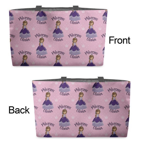 Custom Princess Tote w/Black Handles - Front & Back Views
