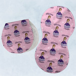 Custom Princess Burp Pads - Velour - Set of 2 w/ Name All Over