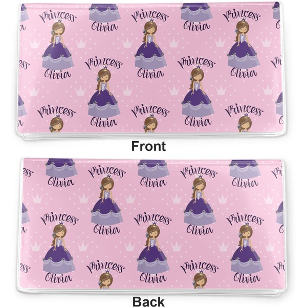 Custom Princess Vinyl Check Book Cover - Front and Back