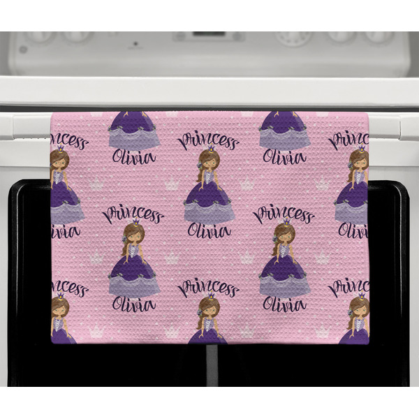 Custom Princess Waffle Weave Towel - Full Color Print - Lifestyle2 Image