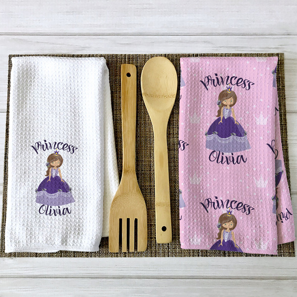 Custom Princess Waffle Weave Towels - 2 Print Styles