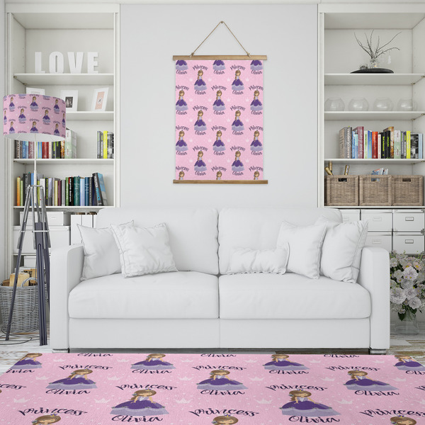 Custom Princess Wall Hanging Tapestry - Portrait - IN CONTEXT
