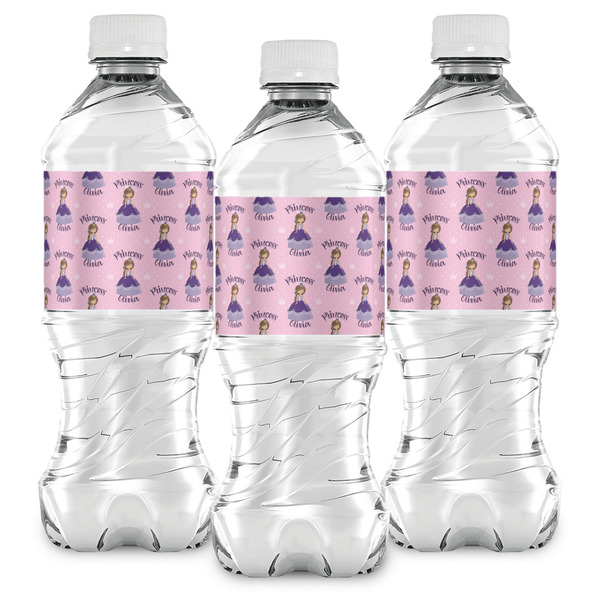 Custom Princess Water Bottle Labels - Front View