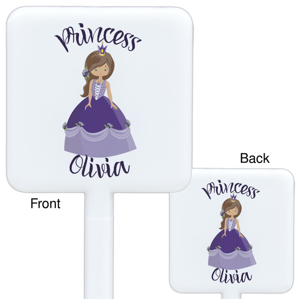 Custom Princess White Plastic Stir Stick - Double Sided - Approval