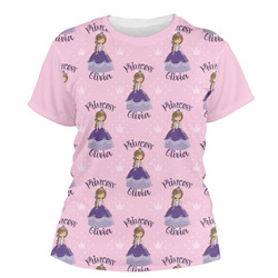 Custom Princess Women's Crew T-Shirt - Large (Personalized)