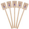 Custom Princess Wooden 6.25" Stir Stick - Rectangular - Fan View