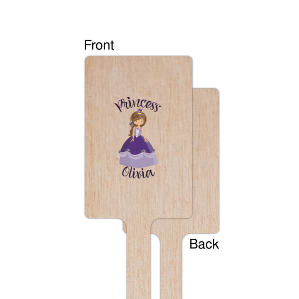 Custom Princess Wooden 6.25" Stir Stick - Rectangular - Single - Front & Back