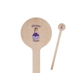 Custom Princess 7.5" Round Wooden Stir Sticks - Double Sided (Personalized)
