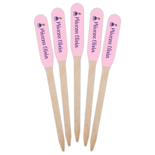 Custom Princess Wooden Food Pick - Paddle - Fan View