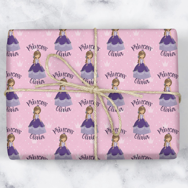 Custom Princess Wrapping Paper Roll - Matte - Wrapped Box