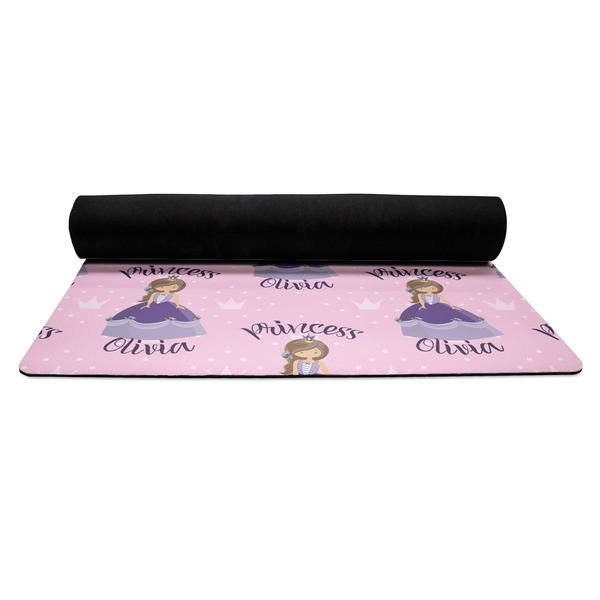 Custom Princess Yoga Mat Rolled up Black Rubber Backing