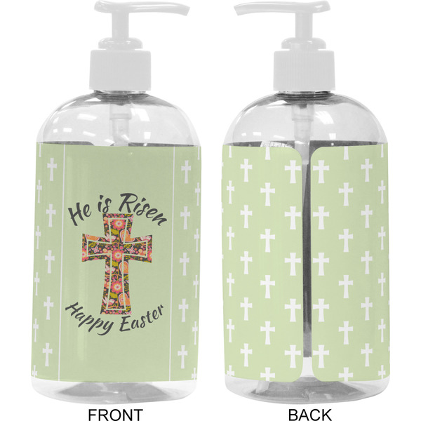 Easter Cross 16 oz Plastic Liquid Dispenser- Approval- White