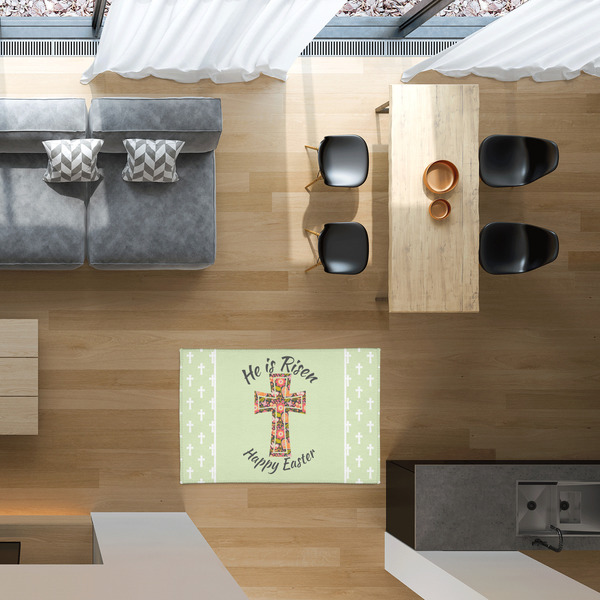 Easter Cross 2'x3' Indoor Area Rugs - IN CONTEXT