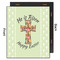 Easter Cross 20x24 Wood Print - Front & Back View