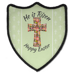 Easter Cross Iron On Shield Patch B