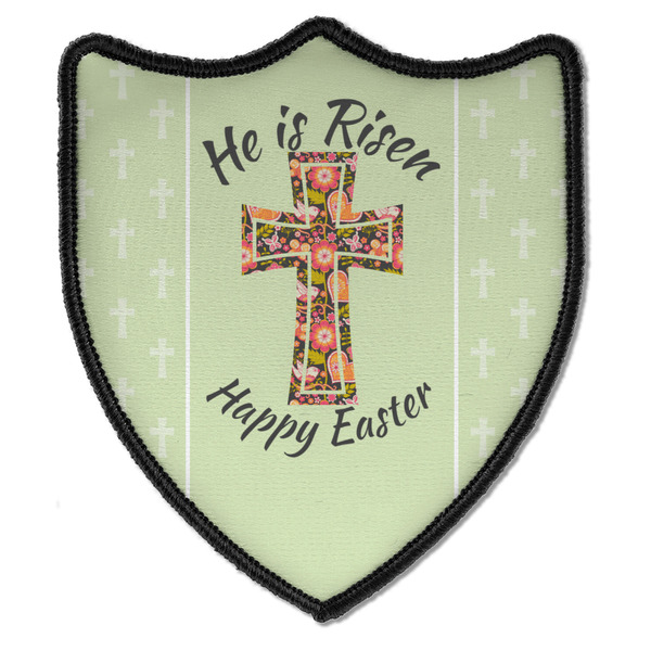 Custom Easter Cross Iron On Shield Patch B