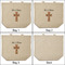 Easter Cross 3 Reusable Cotton Grocery Bags - Front & Back View