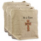 Easter Cross 3 Reusable Cotton Grocery Bags - Front View