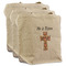 Easter Cross Reusable Cotton Grocery Bags - Set of 3